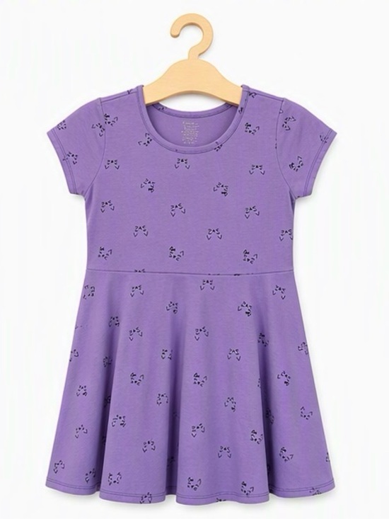George Other - 3/10$ George Girls Lilac Purple Cat Face Skater Dress Size XL 14-16 Summer